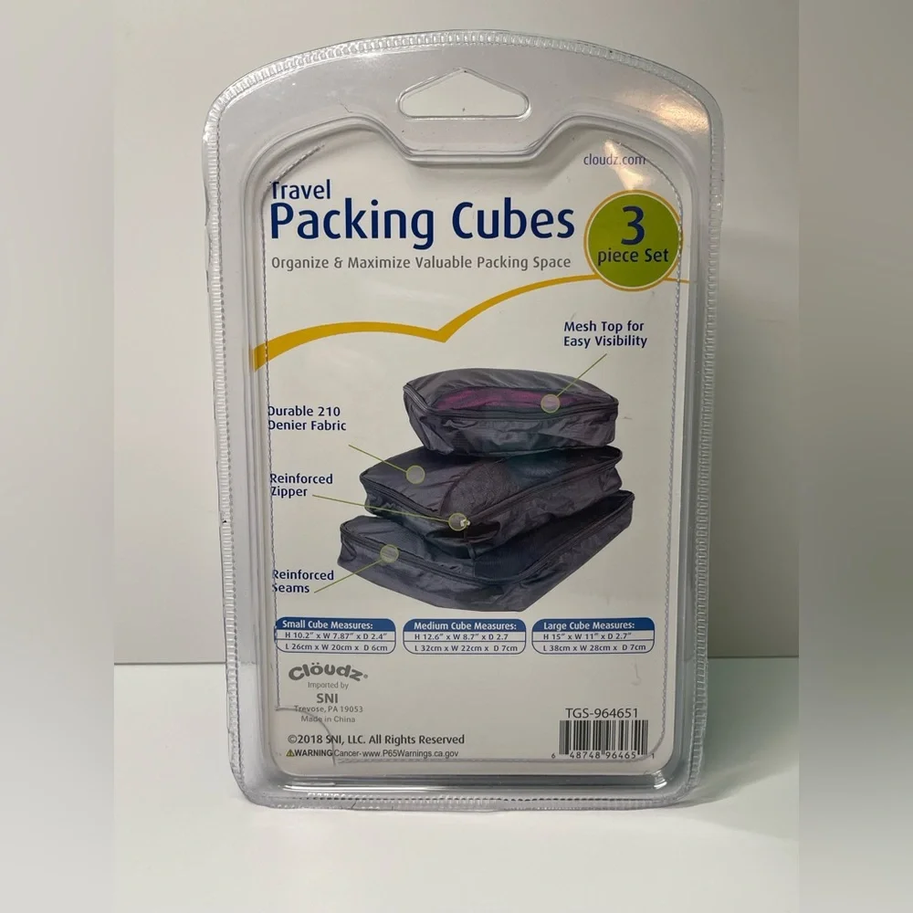 Cloudz Travel Packing Cubes 3-Piece Set